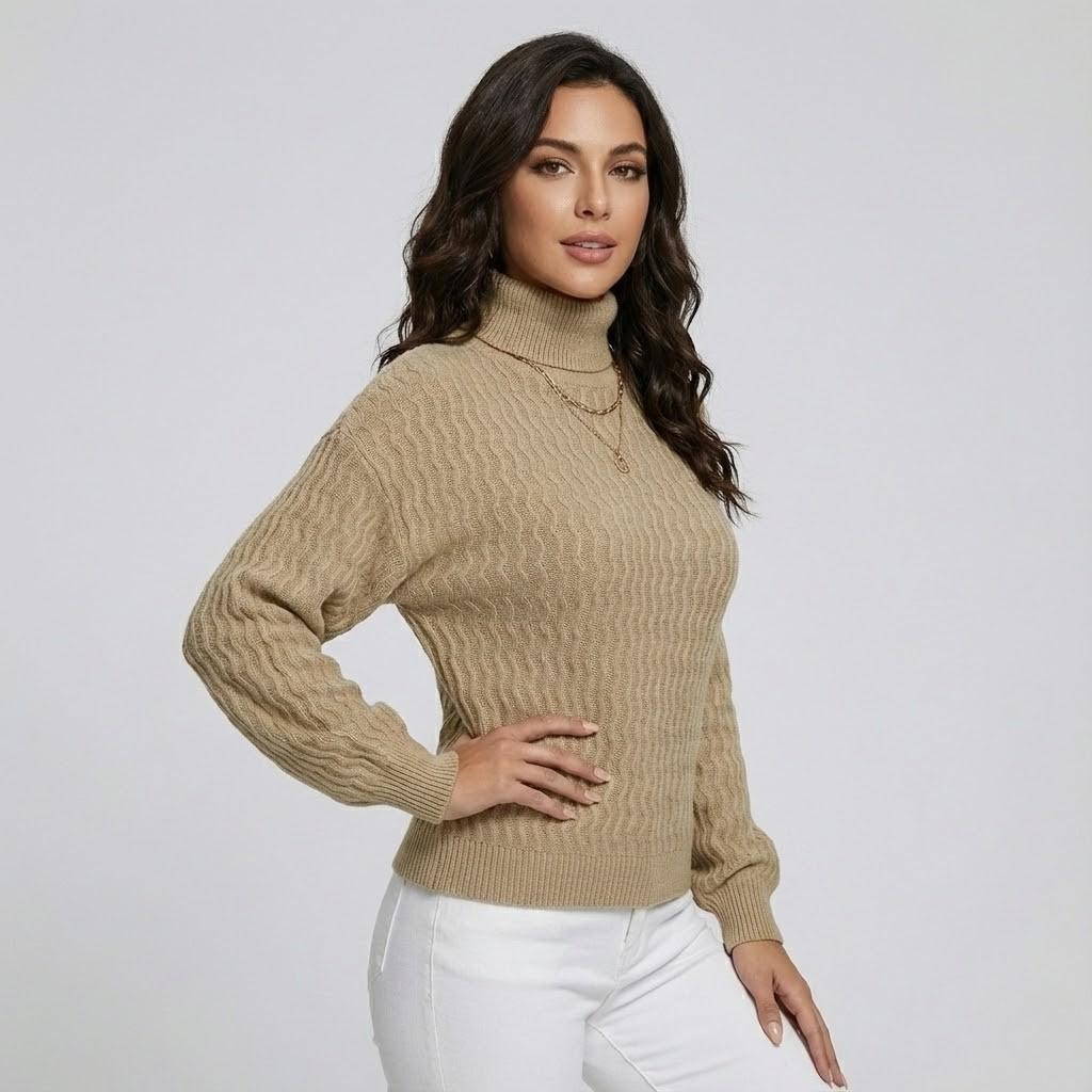 Wool Blend Straight Cut Knitted Sweater