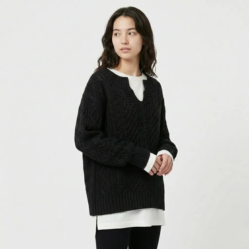 Chunky Cable Knit Oversized Set