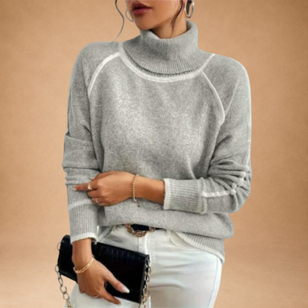 Aurora - Comfortable Sweater with High Neck