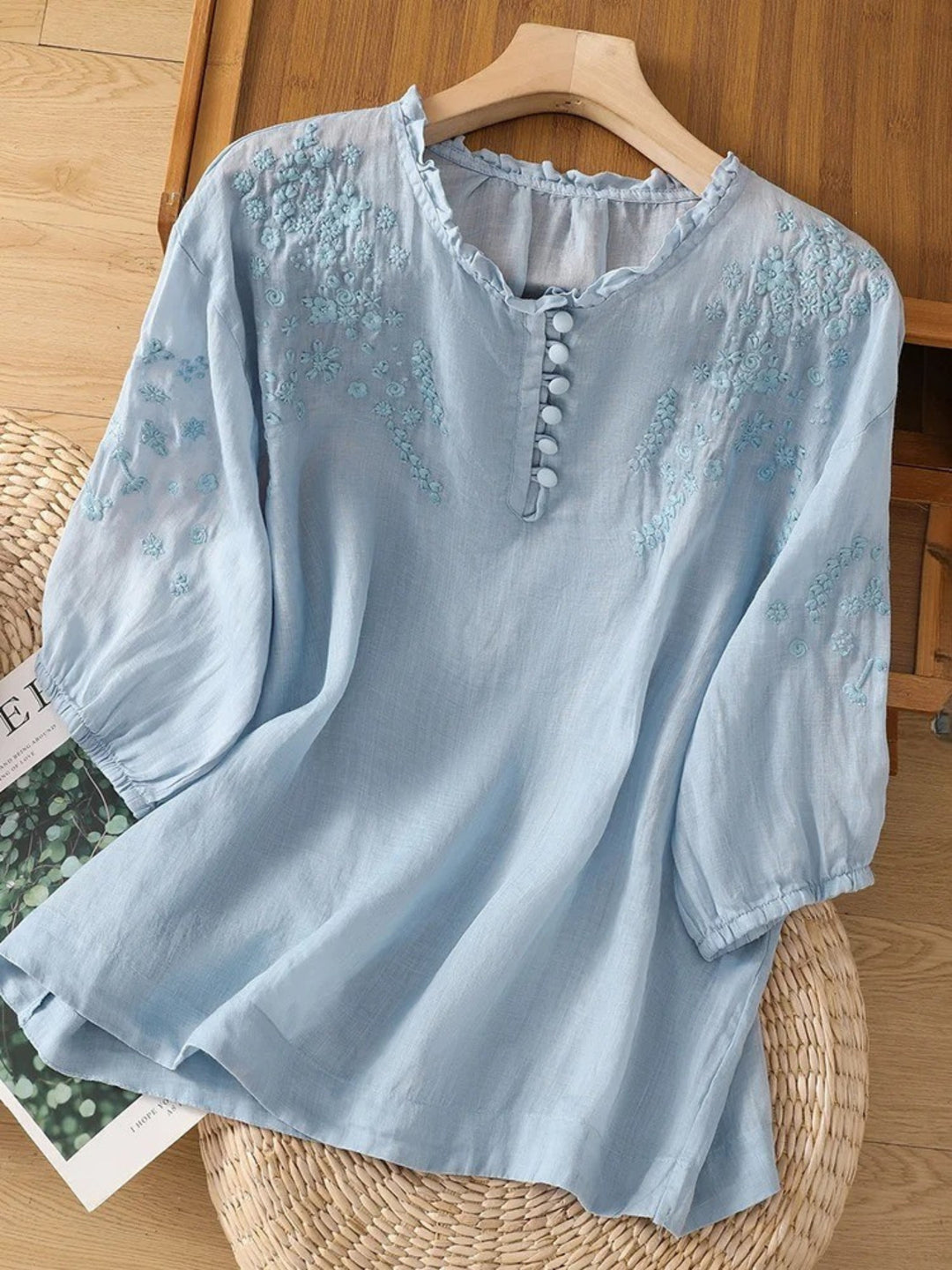 Kissina - Cotton and Linen Blouse