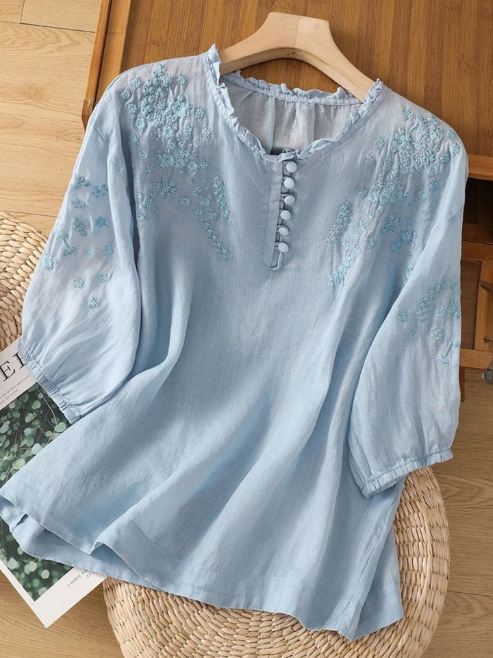 Kissina - Cotton and Linen Blouse