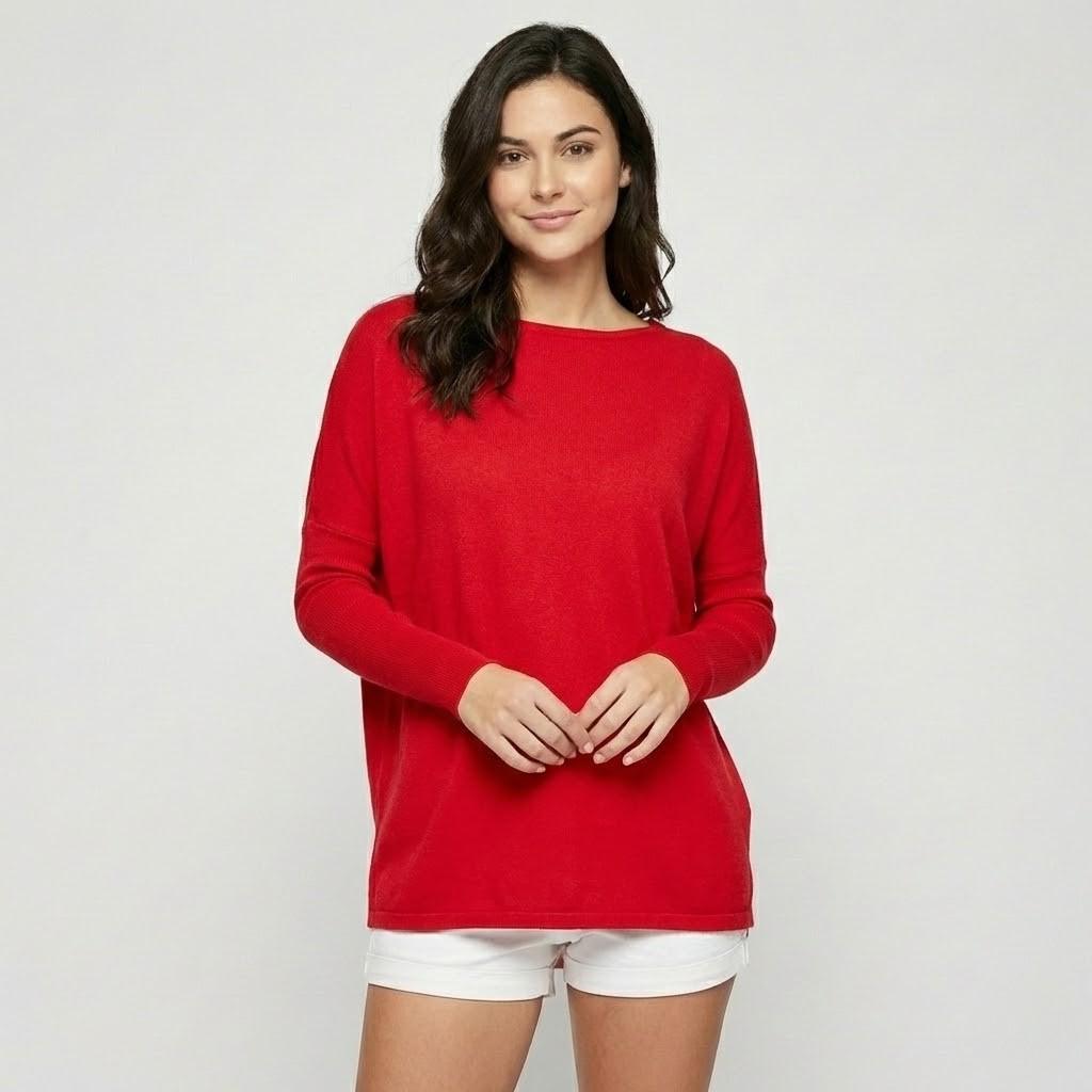 Wide-Cut Long Sleeve Flowing Tunic
