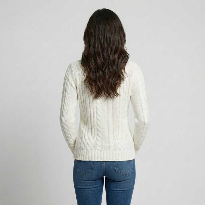 Fitted Cable Knit Sweater