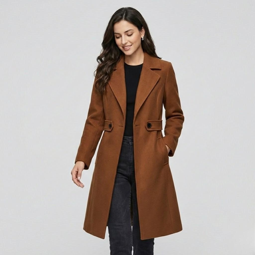 Wool Blend Classic Structured Coat