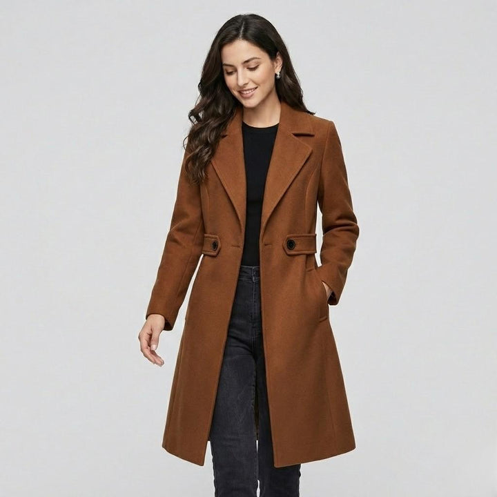 Wool Blend Classic Structured Coat