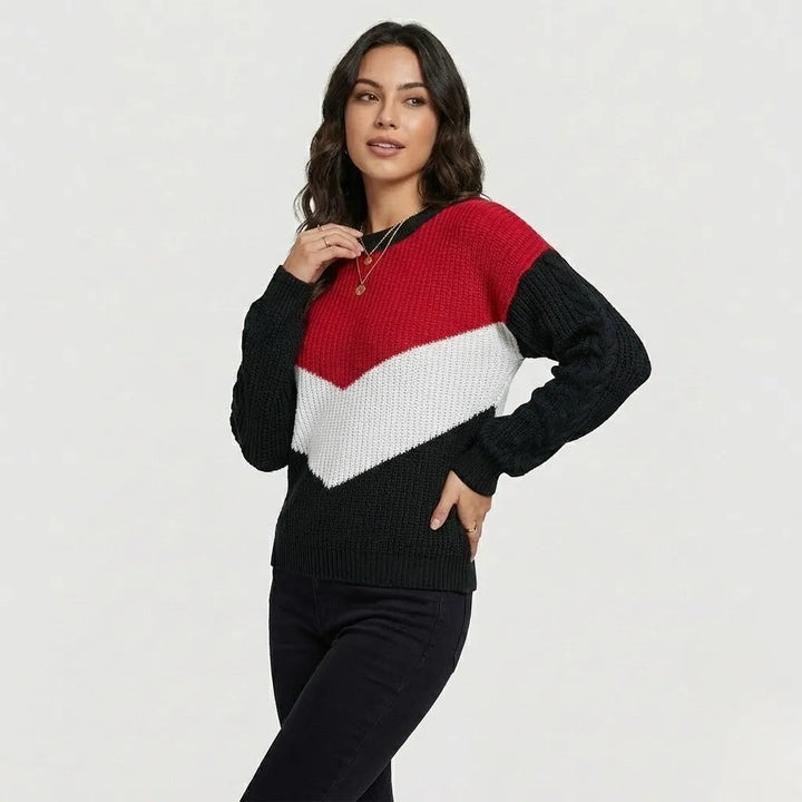 Cozy Relaxed-Fit Knitted Sweater for Effortless Everyday Elegance