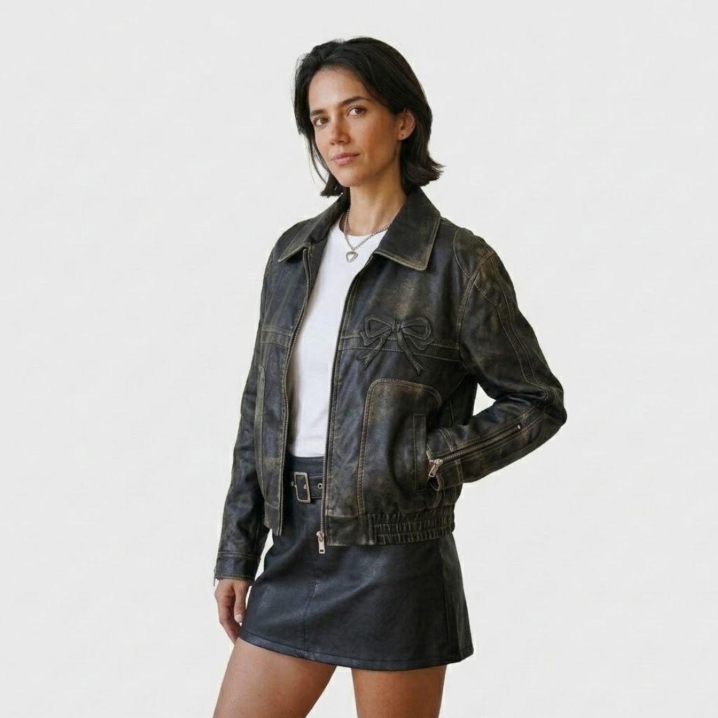 Stylish Oversized City Jacket in Polyurethane and Polyester with Decorative Accents