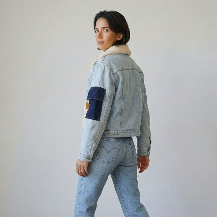 Urban-Style Short Jacket with a Bold Wide Collar