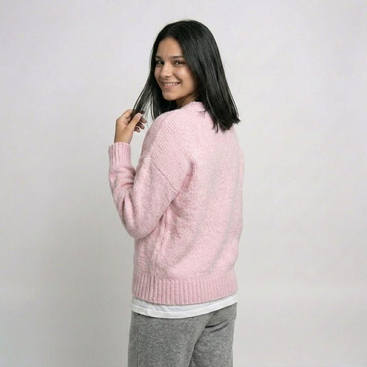 Cozy Oversized Knit Sweater in Acrylic-Polyester Blend