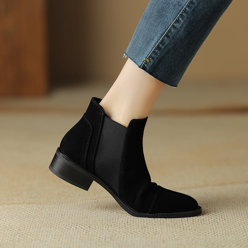 Genuine Suede Zadie Ankle Boots
