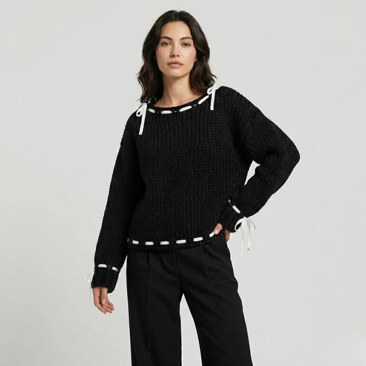 Cozy Wide-Cut Knitted Sweater for Daily Comfort