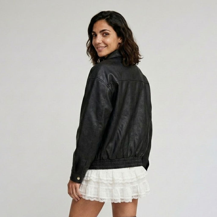 Casual Urban Oversized Jacket with Front Closure