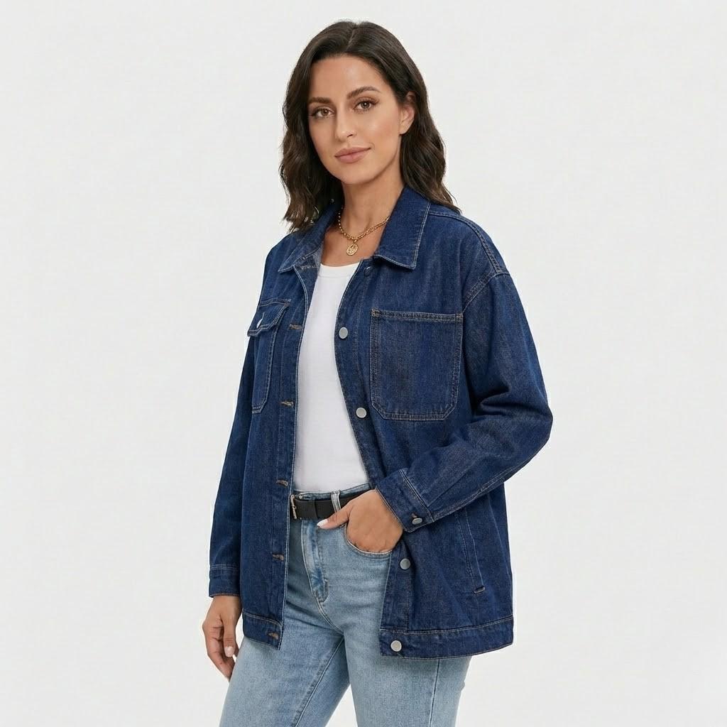 Relaxed Fit Denim Shirt Jacket