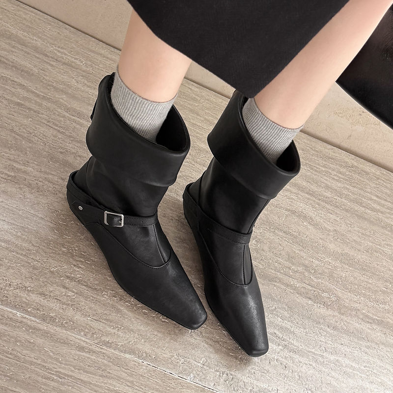 Genuine Suede Queli Ankle Boots
