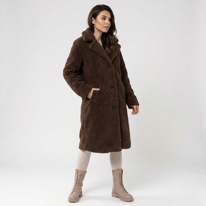Sophisticated Straight-Cut Wool Blend Coat