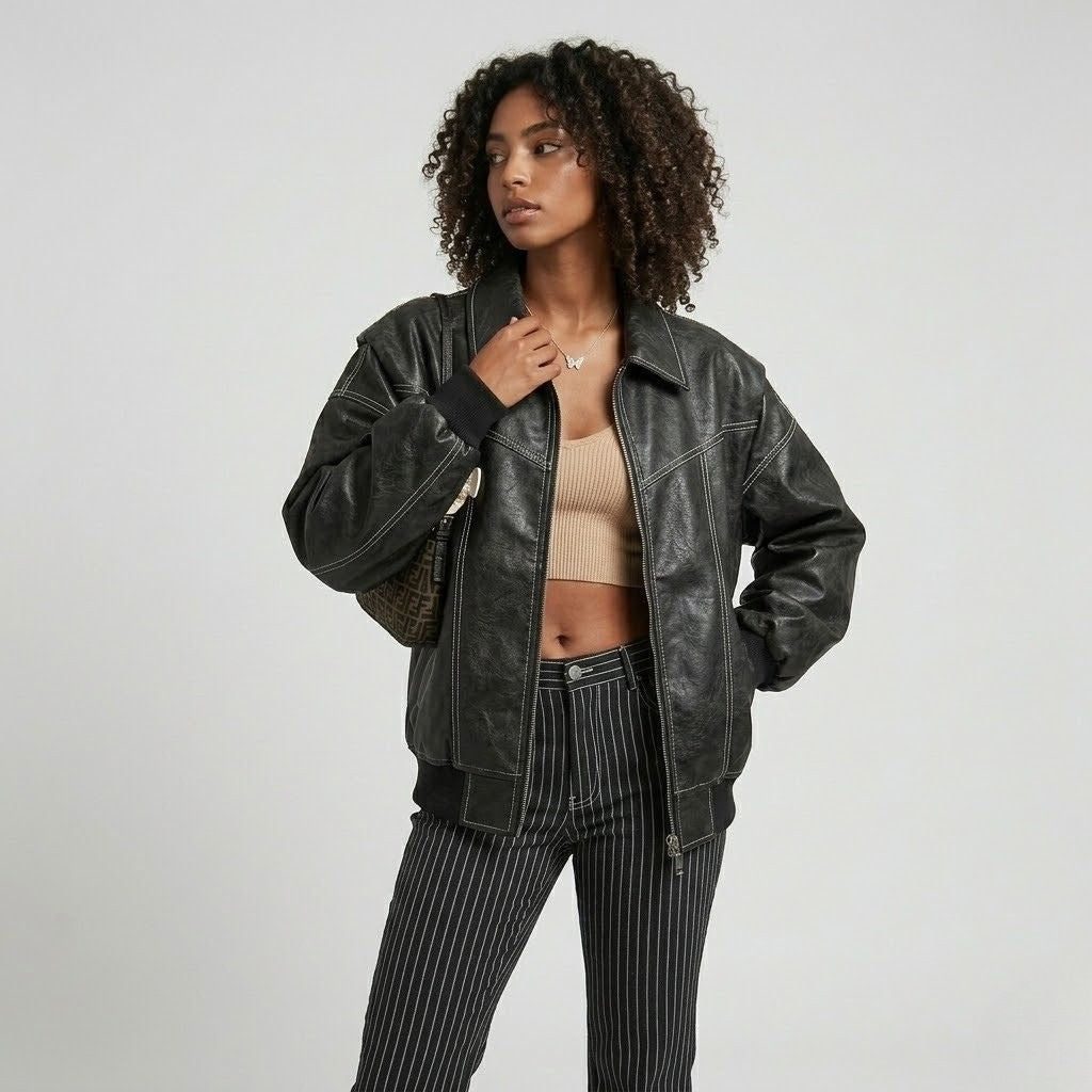 Tailored Urban Jacket Featuring Unique Seam Design