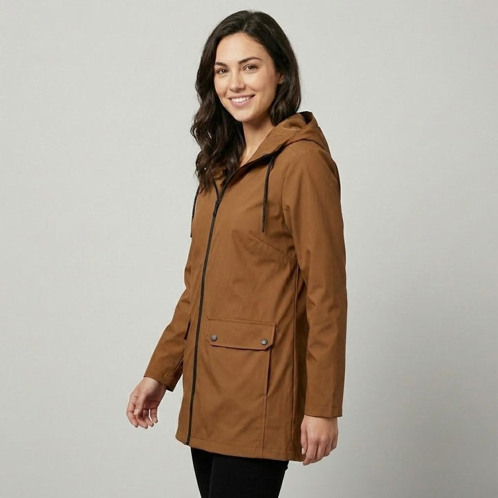 Straight-Cut Hooded Lightweight Parka