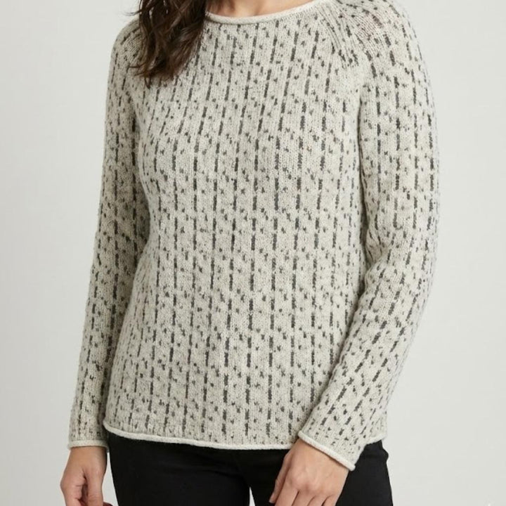 Grey Knitted Sweater Crafted from a Wool-Viscose Blend