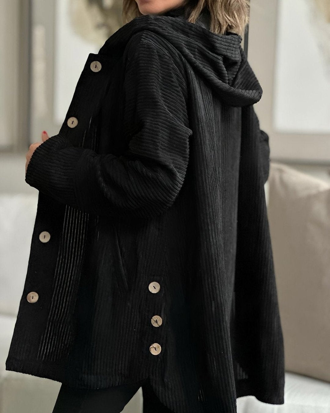 Mae | Cosy Corduroy Hooded Jacket