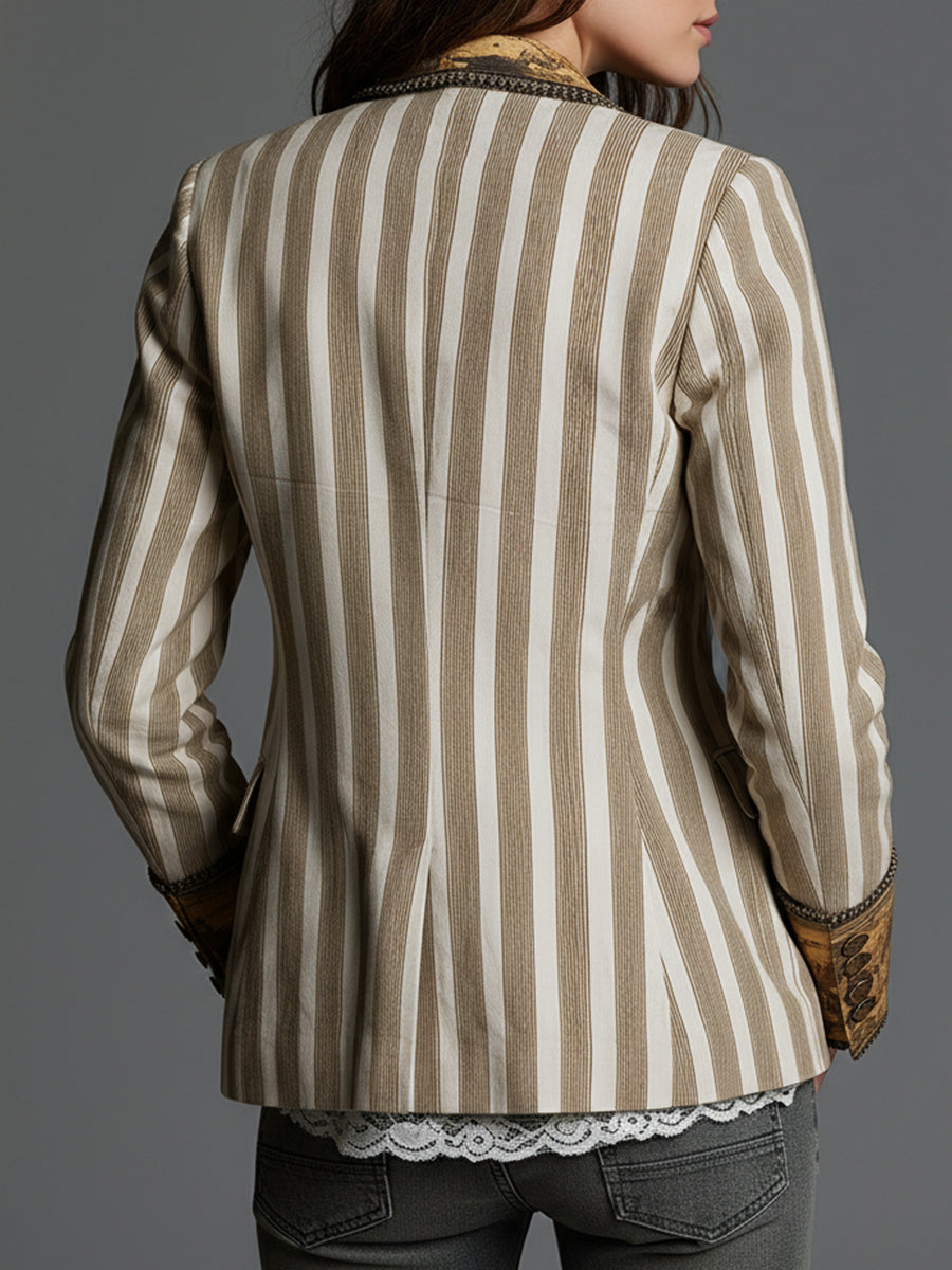 Roberta | Striped Artistic Blazer