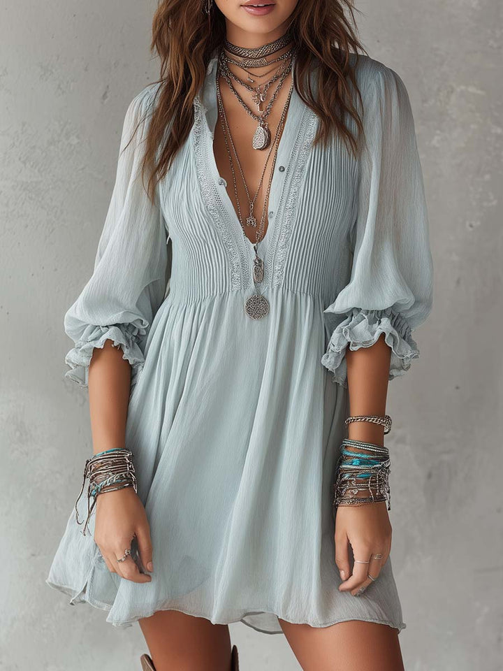 Vintage-Inspired Satin Mini Dress with Stripes and Short Sleeves