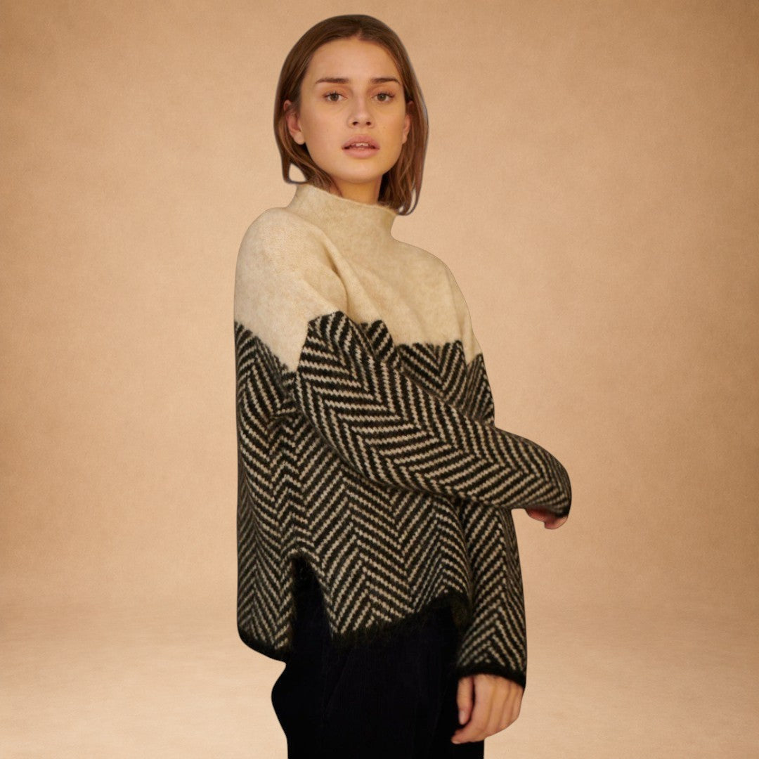 Anaïs - Knitted Cotton Turtleneck Sweater with Refined Style and Comfort