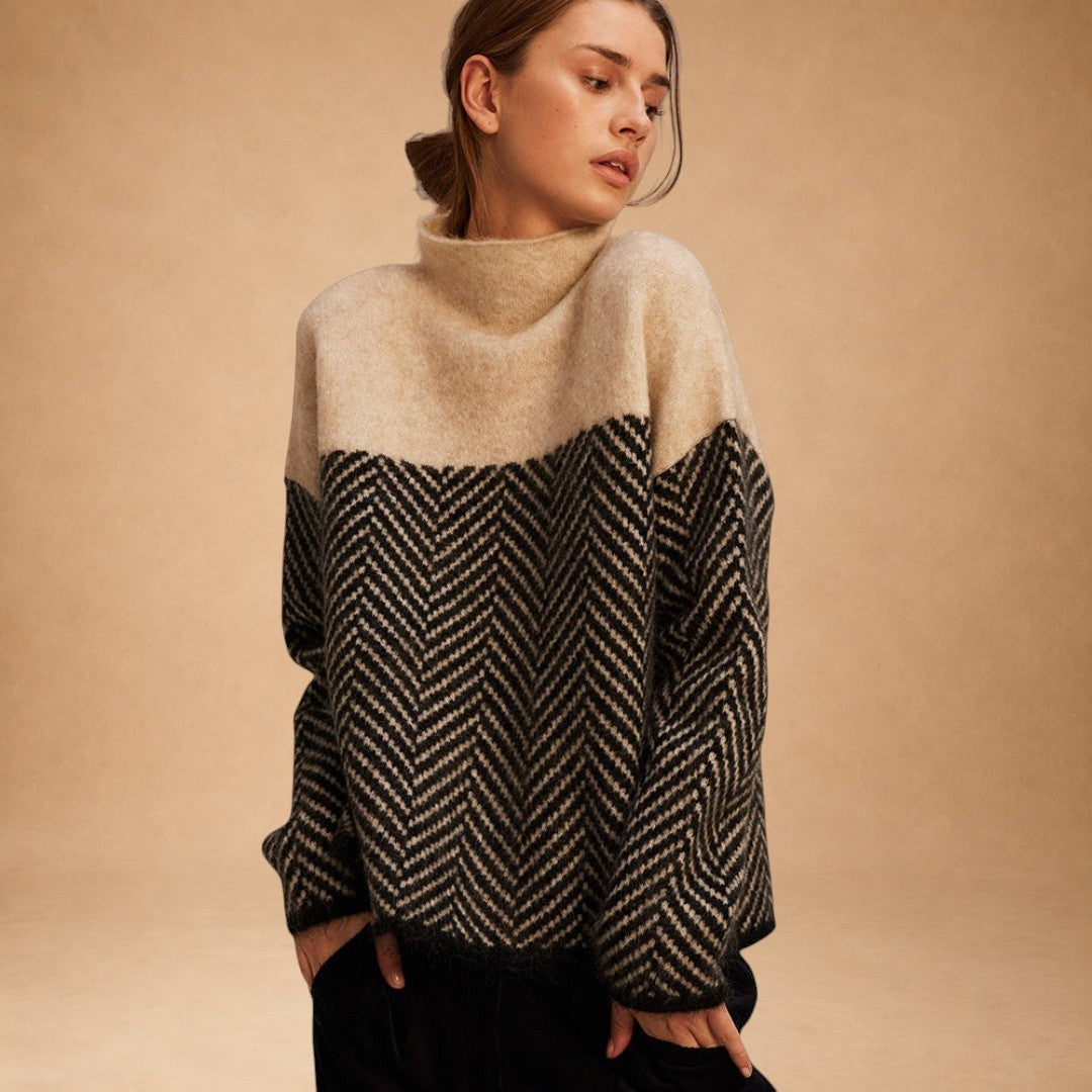 Anaïs - Knitted Cotton Turtleneck Sweater with Refined Style and Comfort