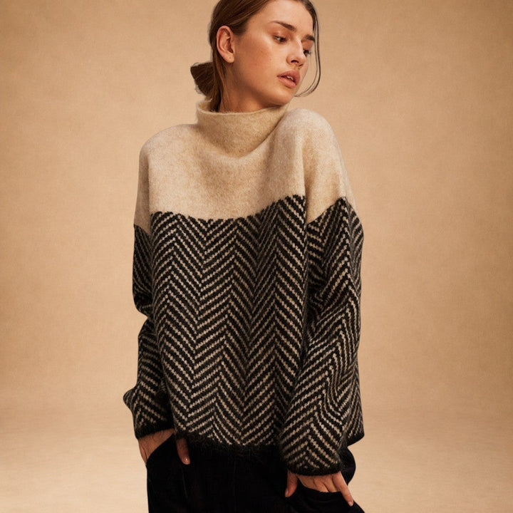 Anaïs - Knitted Cotton Turtleneck Sweater with Refined Style and Comfort