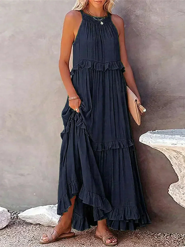 Long Dress in Coral Colour