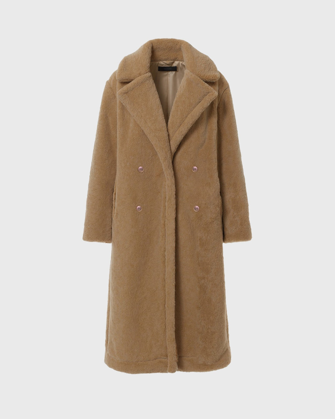 Straight Cut Long Teddy Coat