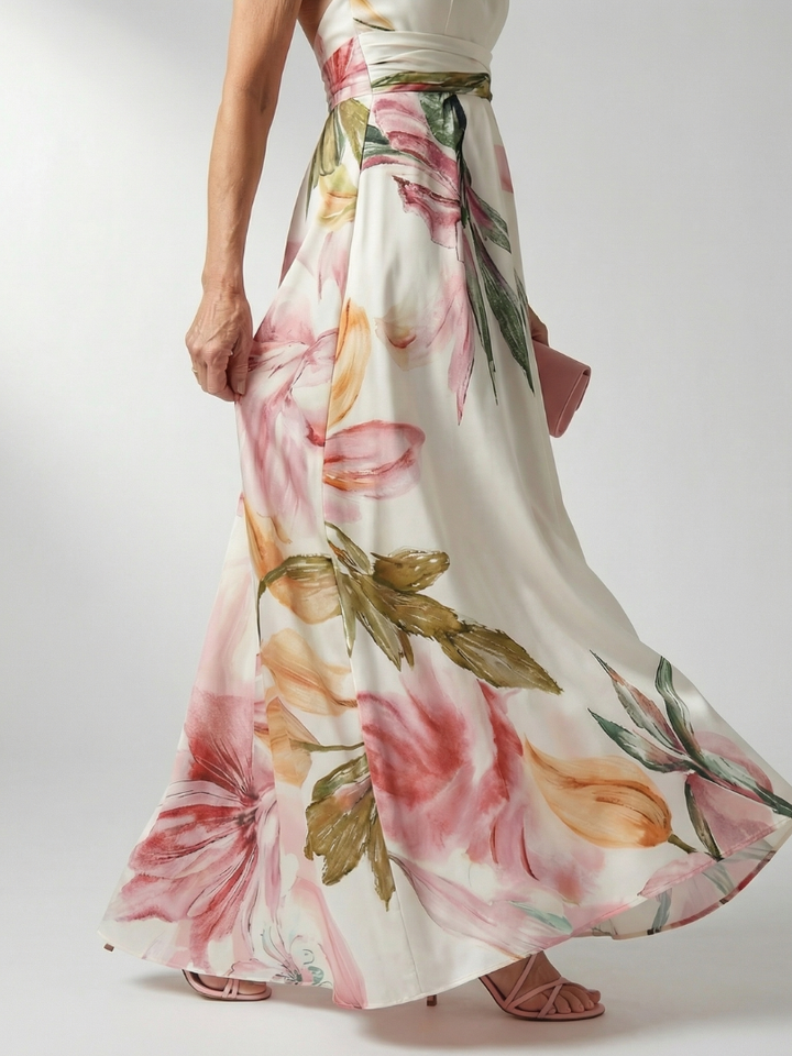 Dagmar | Halter Neck Floral Maxi Dress