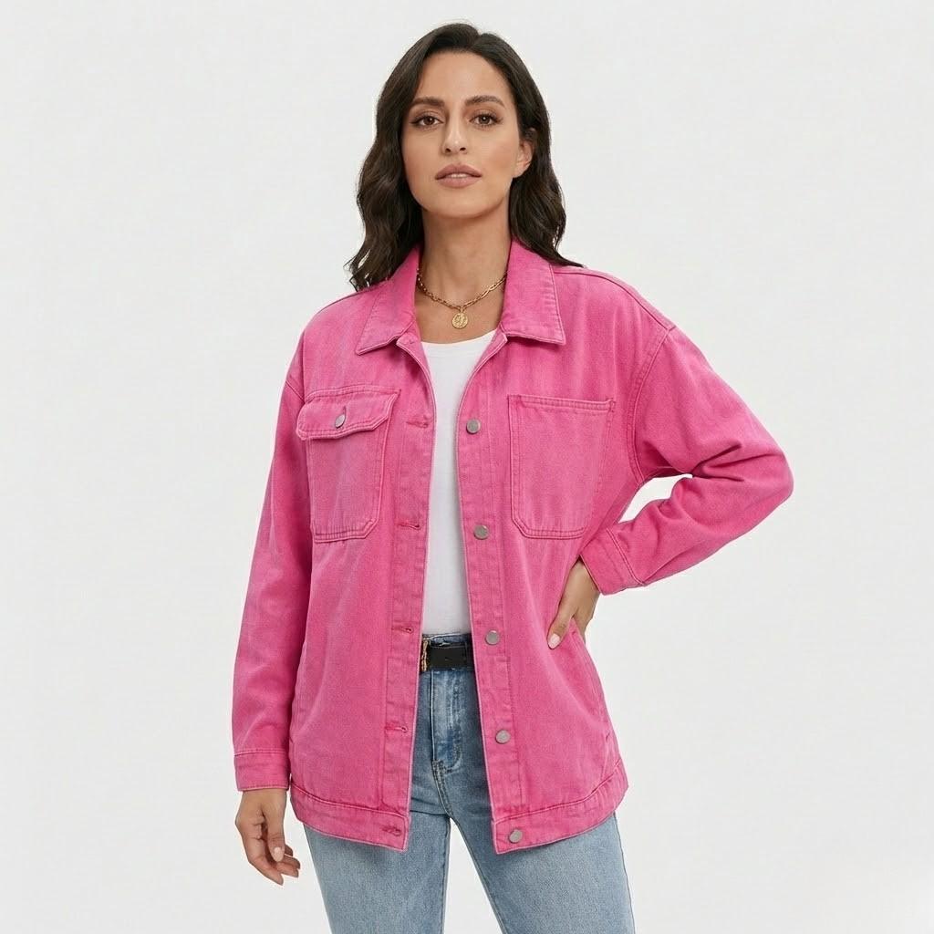 Relaxed Fit Denim Shirt Jacket