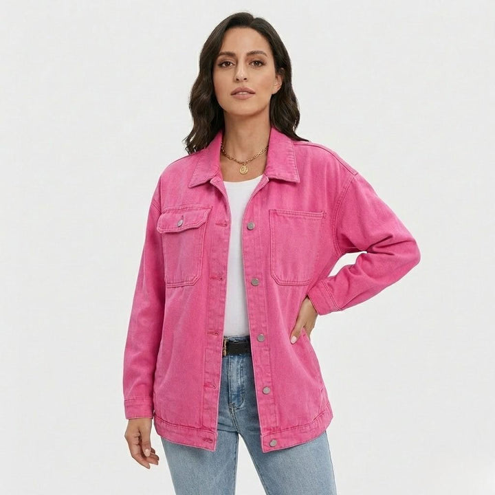 Relaxed Fit Denim Shirt Jacket