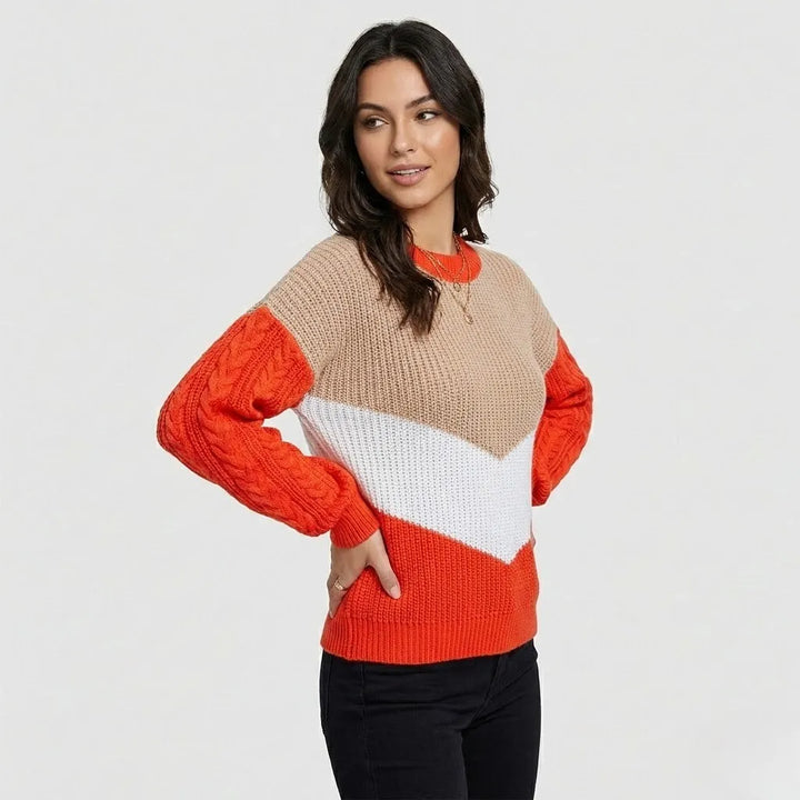 Cozy Relaxed-Fit Knitted Sweater for Effortless Everyday Elegance
