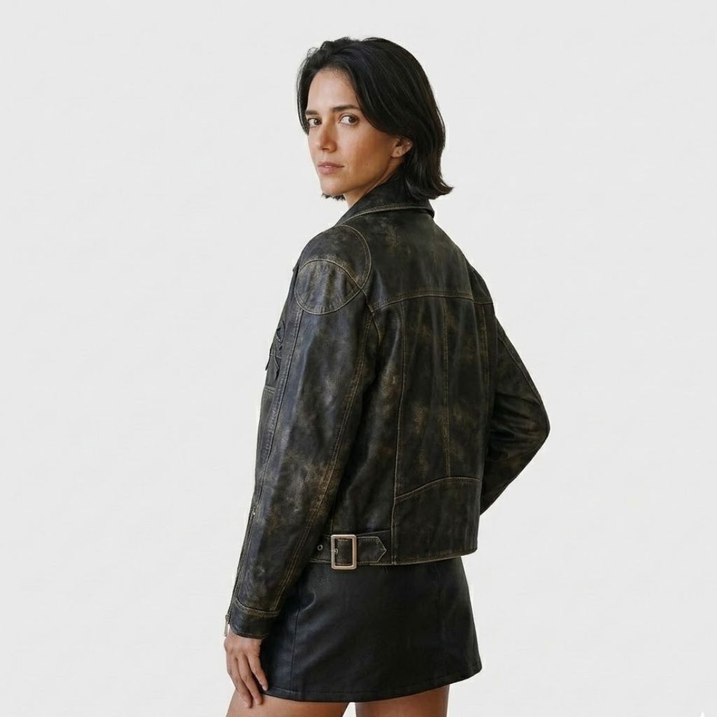 Stylish Oversized City Jacket in Polyurethane and Polyester with Decorative Accents