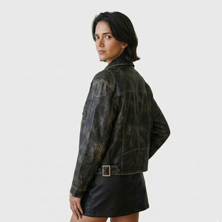 Stylish Oversized City Jacket in Polyurethane and Polyester with Decorative Accents