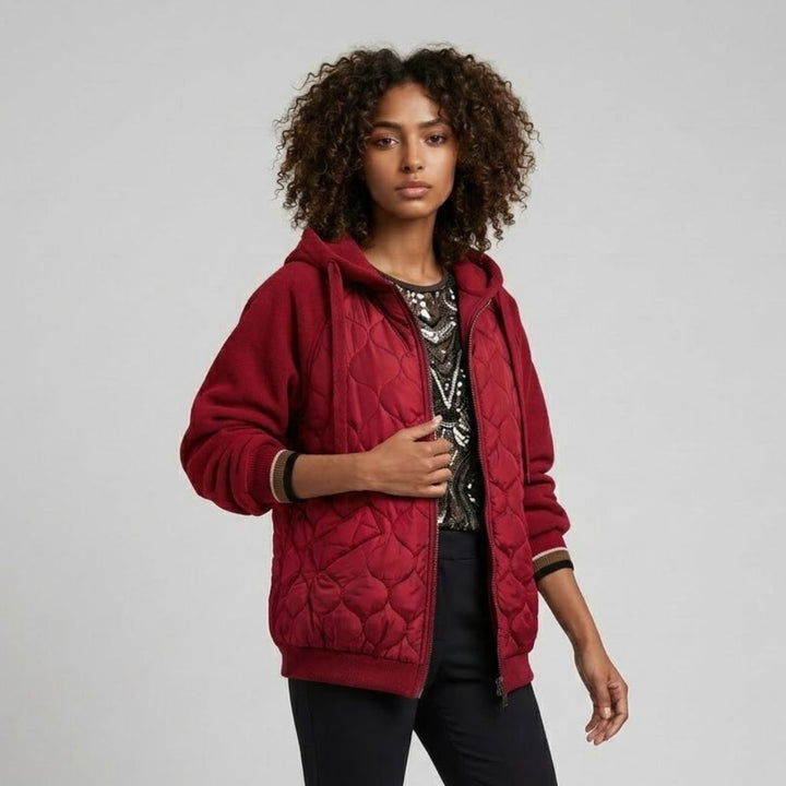 Urban Style Quilted Jacket with Adjustable Hood