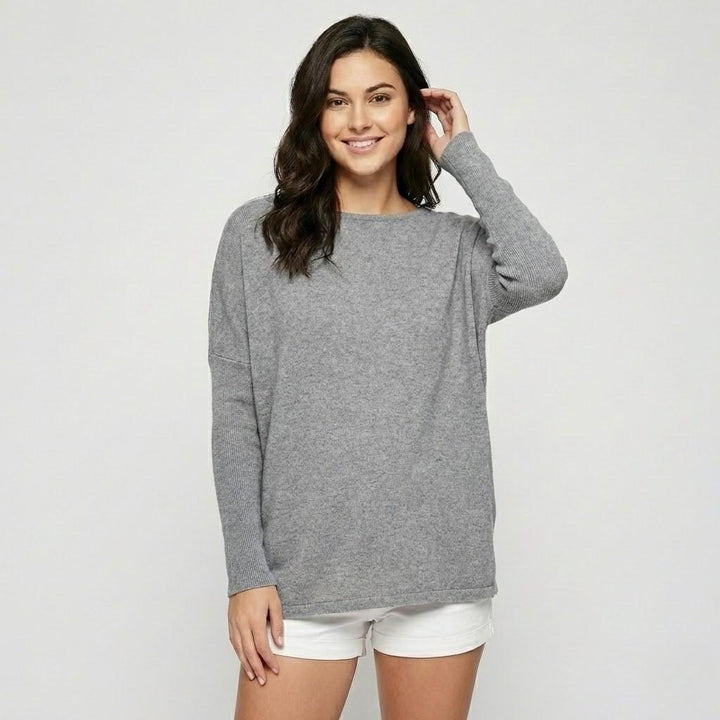 Wide-Cut Long Sleeve Flowing Tunic