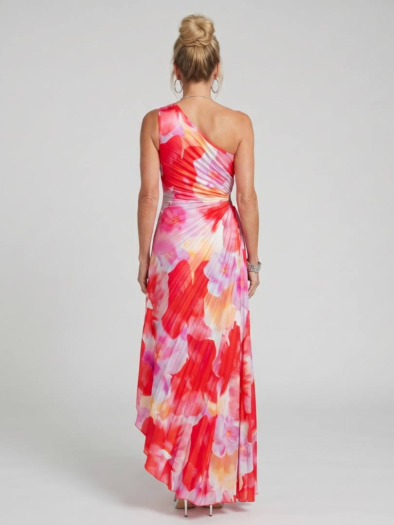 Jaromíra | One-Shoulder Floral Maxi Dress