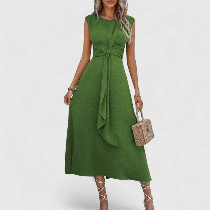 Penelope - Sleeveless Airy Maxi Dress with a Flattering Round Neckline