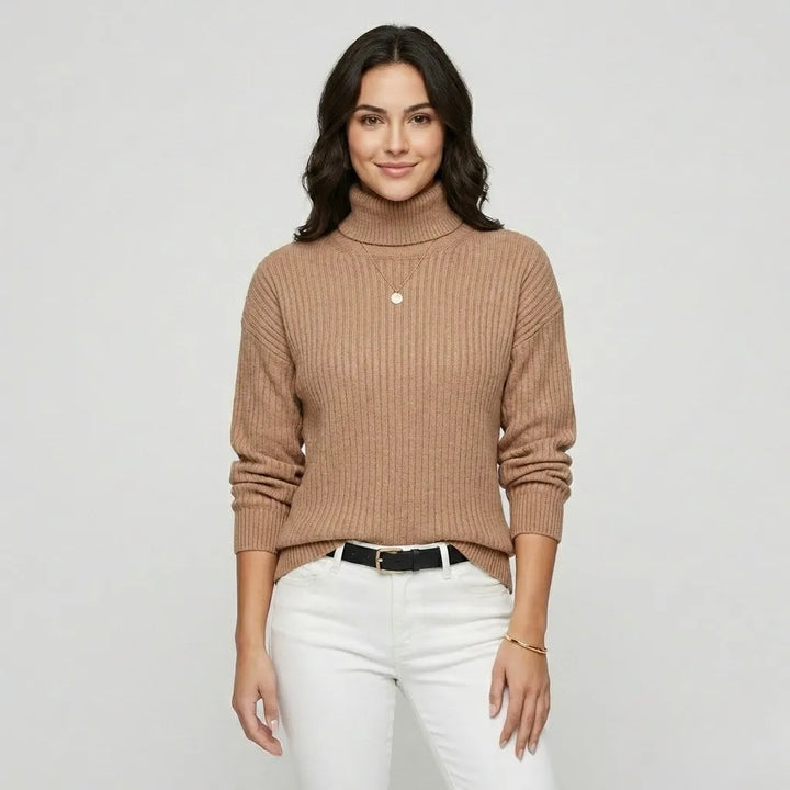 Cozy High-Neck Knitted Sweater for Ultimate Comfort