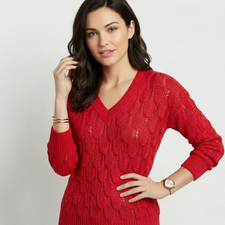Relaxed Fit Knitted Sweater in a Cotton-Wool Blend - Modern Casual Style