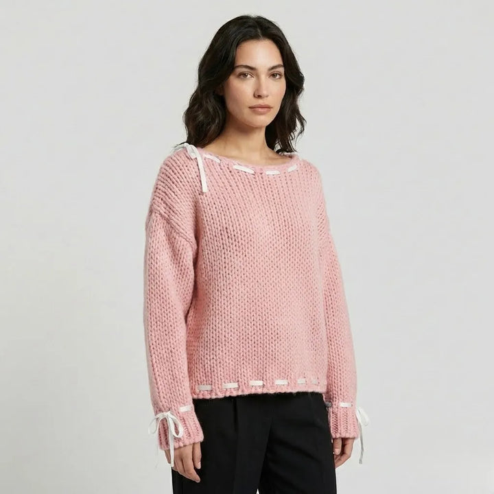 Cozy Wide-Cut Knitted Sweater for Daily Comfort