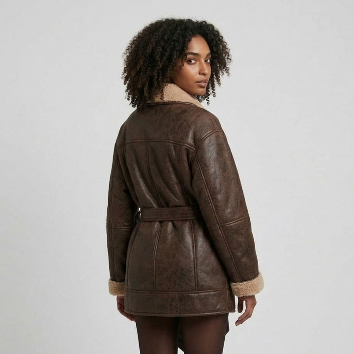Adjustable Belted Wrap Winter Coat