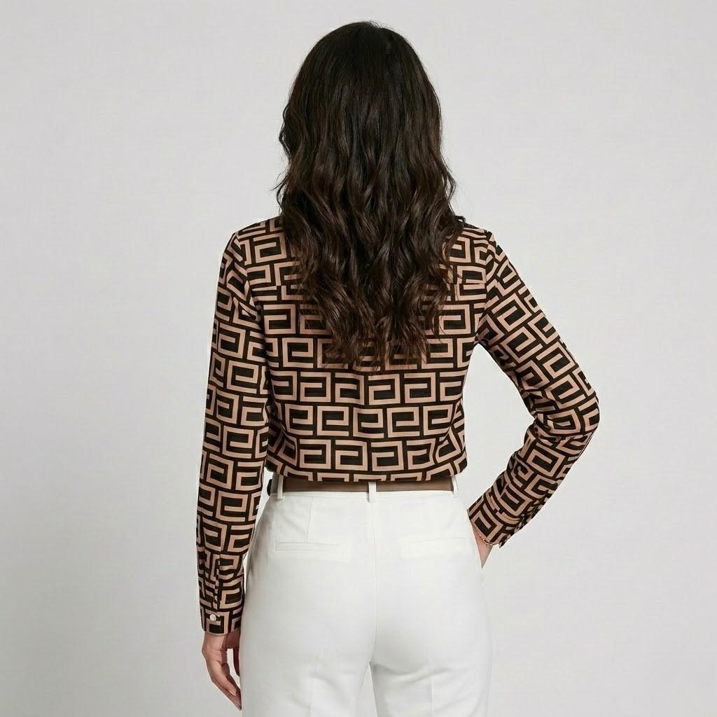 Relaxed Fit Viscose Blend Flowing Blouse