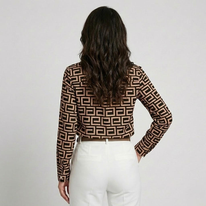 Relaxed Fit Viscose Blend Flowing Blouse