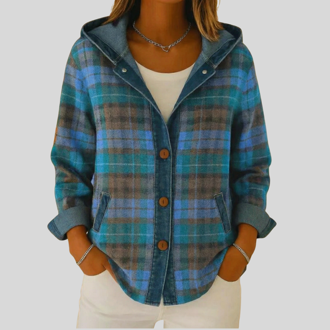 Lobke | Hooded Checked Jacket