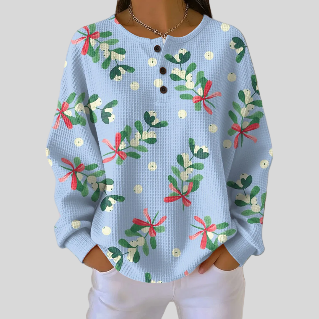 Jeltje | Floral Christmas Blouse