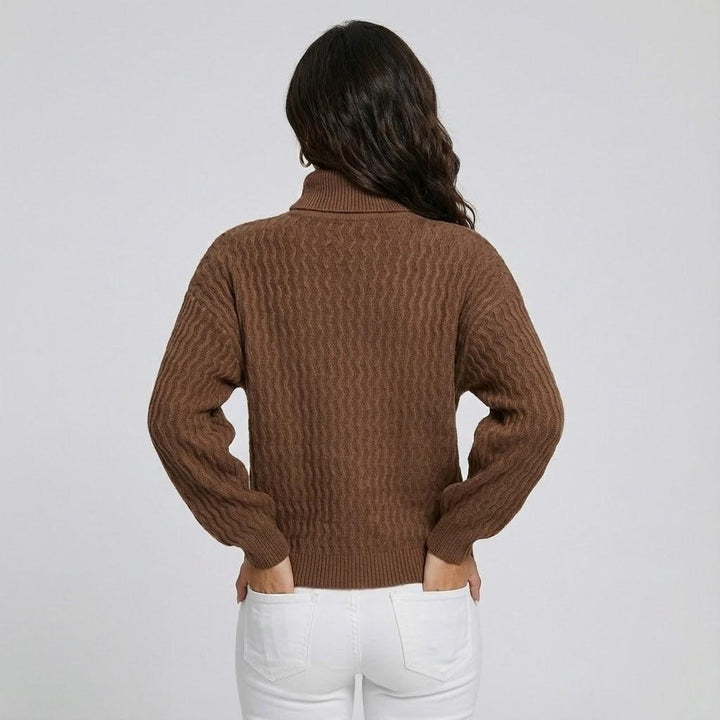 Wool Blend Straight Cut Knitted Sweater