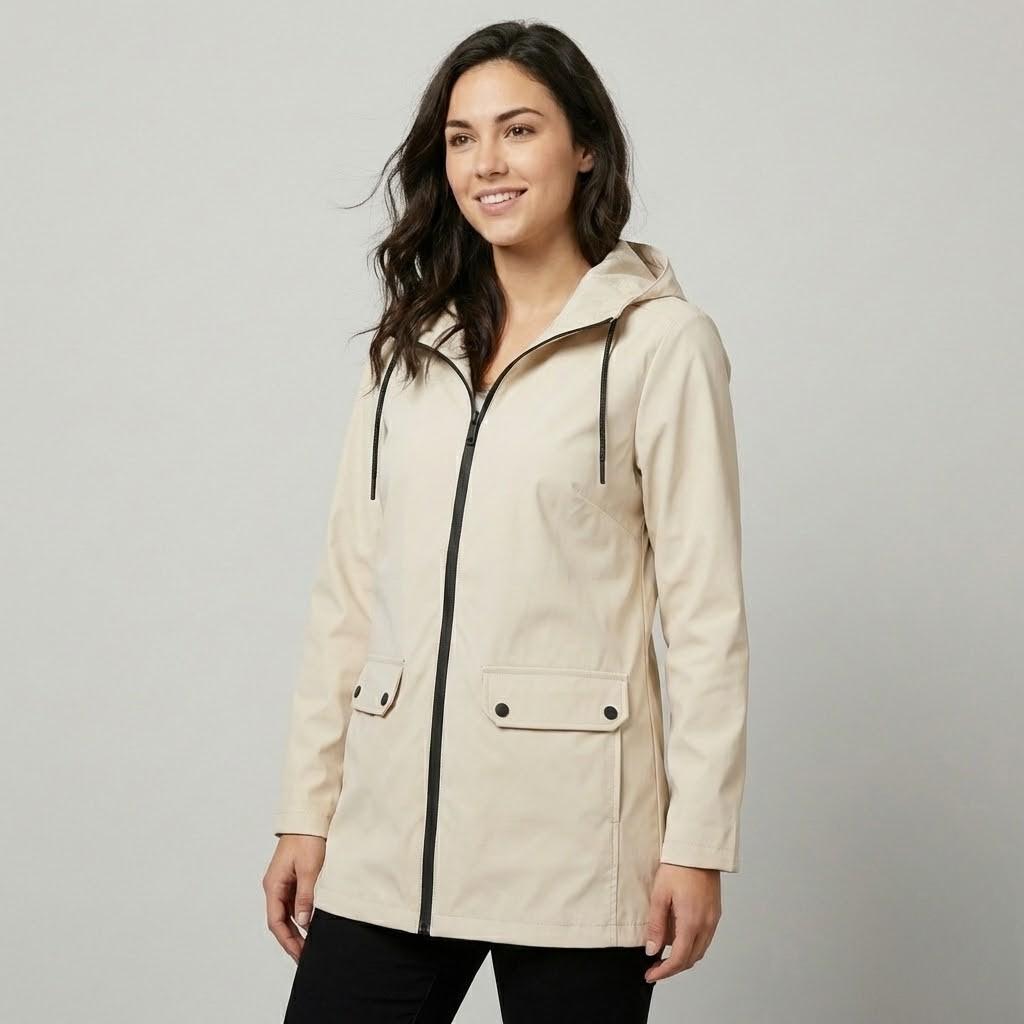 Straight-Cut Hooded Lightweight Parka